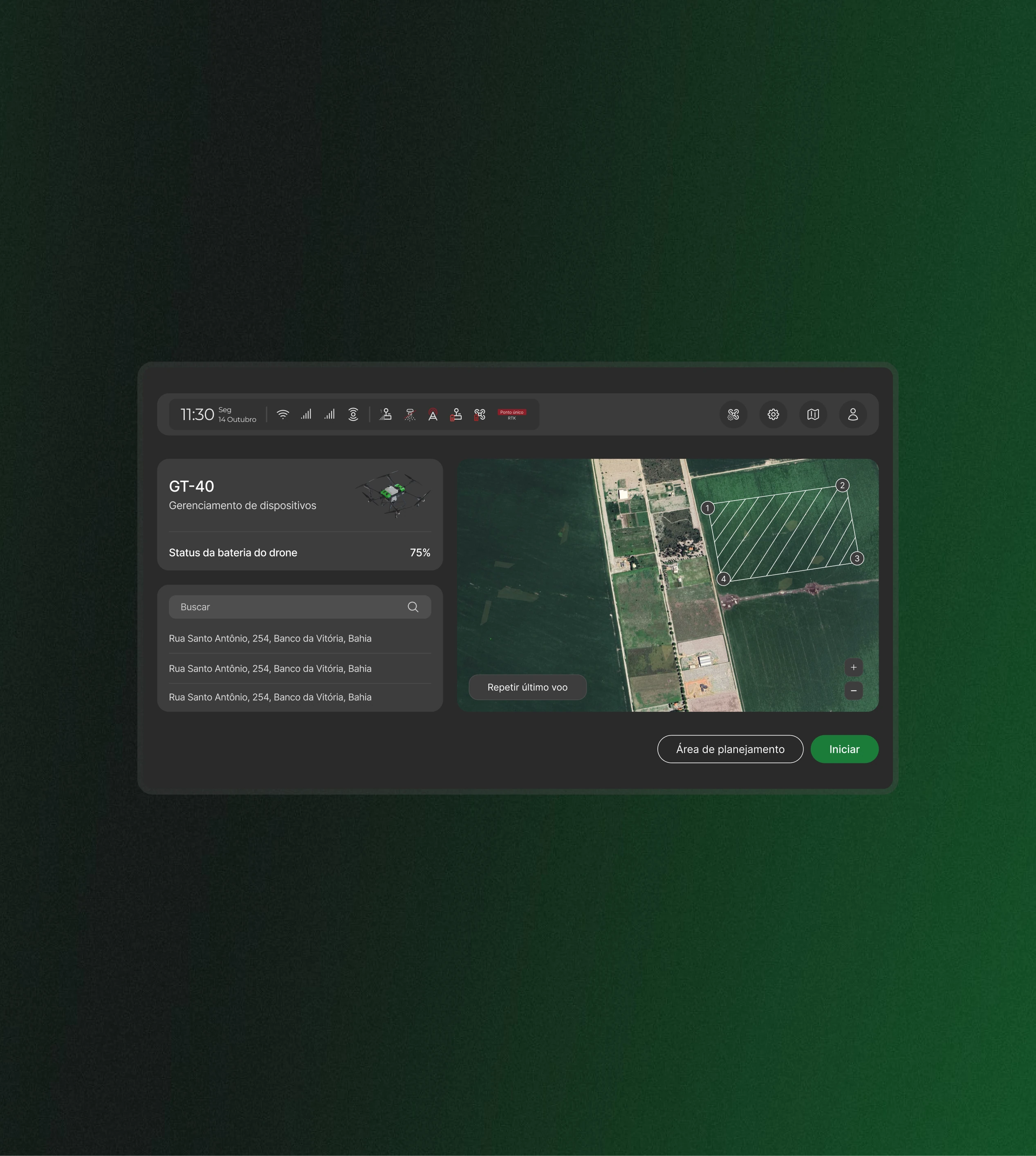 Interface de controle de drones GTEEX