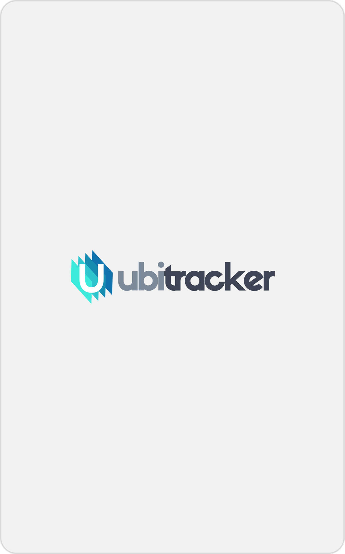 Versão anterior do produto Ubitracker em uma tela