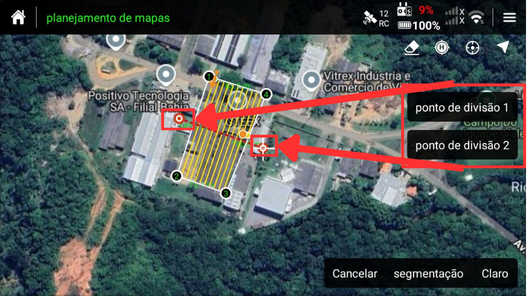 Tela anterior de segmentação